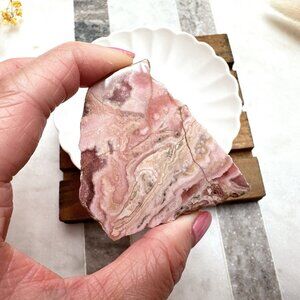 Gorgeous Small Thin Rhodochrosite Slice/Slab